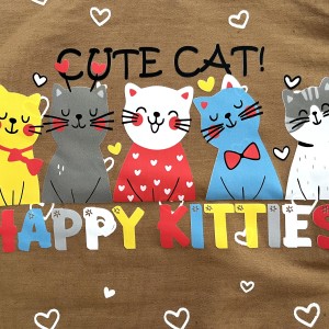 بلوز شلوار دورس گربه خوشحال قهوه ای kids