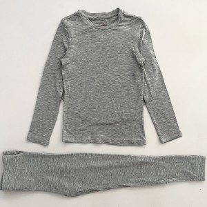 بلوز و شلوار ملانژ طوسی kids