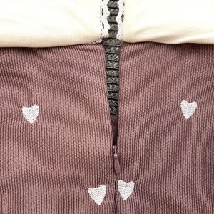 پیراهن مخمل کبریتی قلب یاسی kids