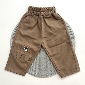 شلوار کتان تدی شیر کاکائویی