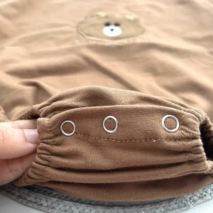 بادی دورس گلدوزی خرس قهوه ای