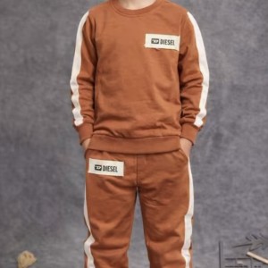 بلوز شلوار اسپرت قهوه ای پوشانو kids