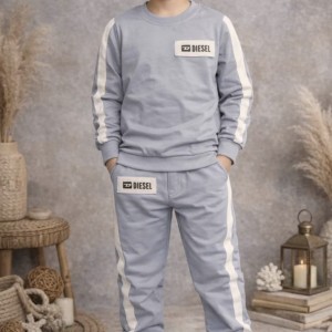 بلوز شلوار اسپرت طوسی پوشانو kids