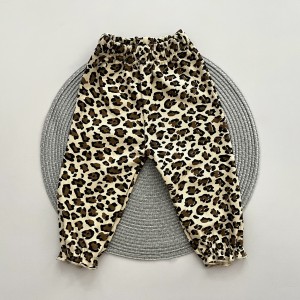 بادی شلوار تل قلب پلنگی کرمی AMIN