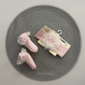 پک جوراب و تل وارداتی صورتی kids