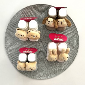 جوراب نوزادی عروسک دار