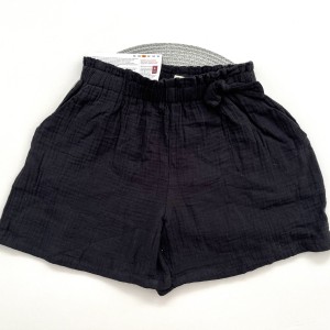 شلوارک موسلین پاپیون دار مشکی kids