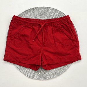 شلوارک کتان کاغذی قرمز لوپیلو kids