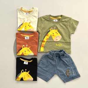 تیشرت و شلوارک جین زرافه kids