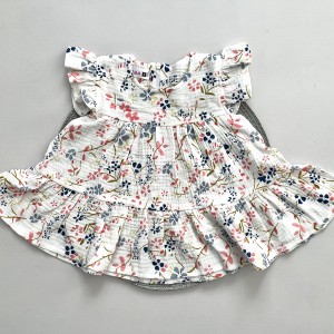 پیراهن چین دار گل گلی kids