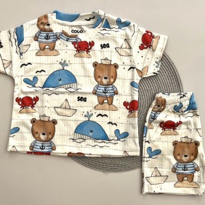 ست تیشرت شلوارک ریلی دریا kids
