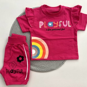 تیشرت و شلوارک رنگین کمان kids