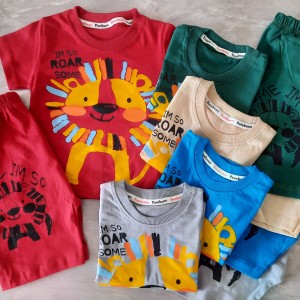 تیشرت شلوارک شیر پوشانو kids