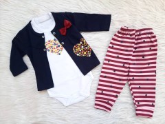 ست 3 تکه طرح قلب پاپیون لایت