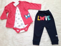 ست 3 تکه طرح لاو گلدوزی لایت