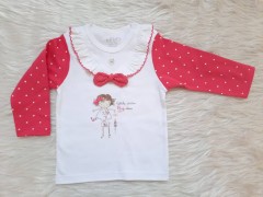 تی شرت آستین بلند طرح دخترک نیلی