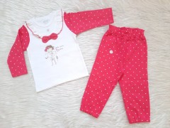 ست 2 تکه آستین بلند طرح دخترک نیلی