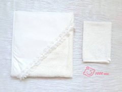 ست حوله و لیف طرح مروارید