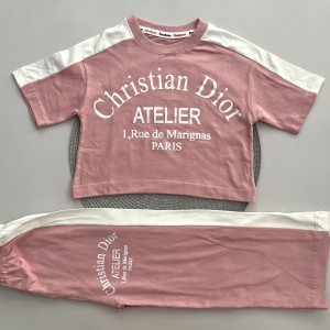 کراپ شلوار Dior صورتی kids