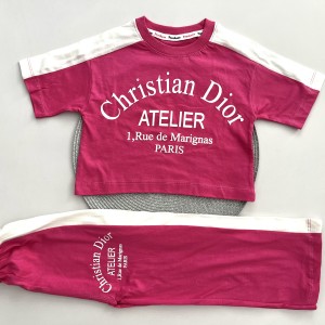 کراپ شلوار Dior سرخابی kids