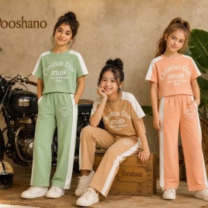کراپ شلوار Dior صورتی kids