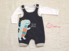 سرهمی 2 تکه دایناسور آبی روشن مهتاببیی