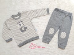 بلوز شلوار گلدوزی طرح فیل راه راه 3381