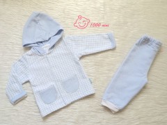 سویشرت شلوار چهارخونه آبی