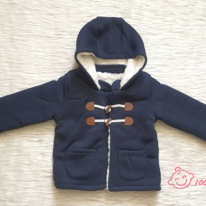 کاپشن تو خزدار سرمه ای لوپیلو