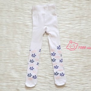 جوراب شلواری نخی طرح گل لوپیلو