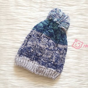 کلاه بافت دو لایه پوم پوم لوپیلو