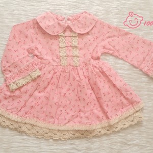 پیراهن طرح اسپانیایی صورتی