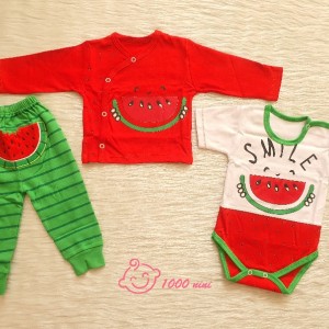 ست 3 تکه یلدایی طرح smile گود مارک