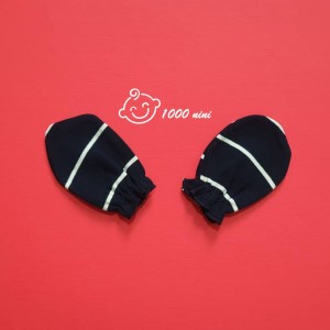 دستکش طرح سرمه ای راه راه نیلی