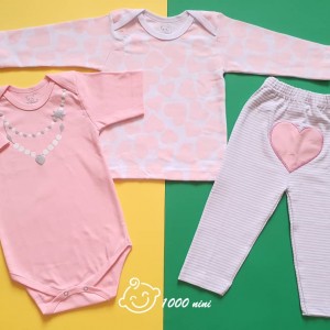 ست 3 تکه بزرگ طرح قلب هومن