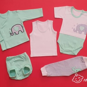 ست 5 تکه طرح فیل سبز گودمارک 3131