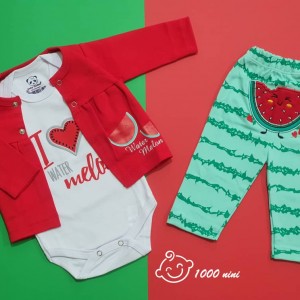 ست 3 تکه طرح یلدایی دخترانه هومن