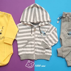 ست 3 تکه سویشرت طرح کشتی لایت