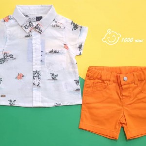 ست 2 تکه طرح هاوایی ایندیگو  19740