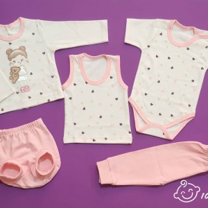 ست 5 تکه طرح دختر و عروسک گود مارک 3129