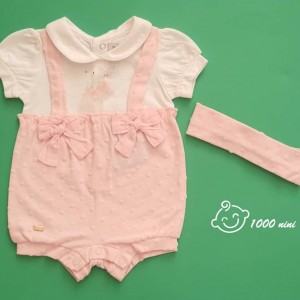 رامپر دخترانه تل دار ایندیگو 19728