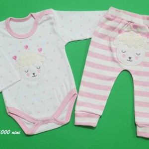 ست 2 تکه طرح بره صورتی گود مارک 3120