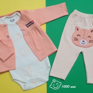 ست 3 تکه طرح گربه هومن