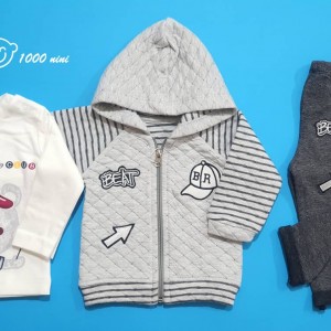 ست 3 تکه طرح کلاه و فلش برند مهتابیبی 3438