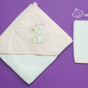 ست حوله و لیف طرح خرگوش پروانه آرین