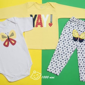 ست 3 تکه بزرگ طرح پروانه هومن