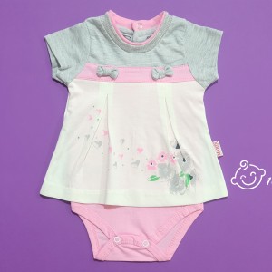 بادی دخترانه ملانژ گل مهتابیبی 3509