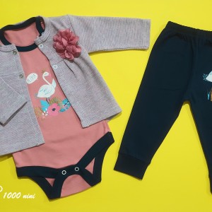 ست 3 تکه طرح درنا برند لایت 350