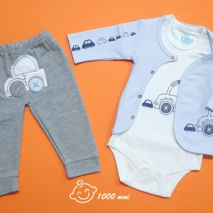 ست 3 تکه طرح ترافیک آبی لایت 339