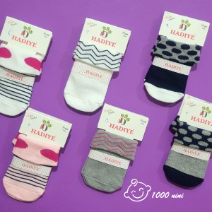 جوراب لب برگردون طرح دار